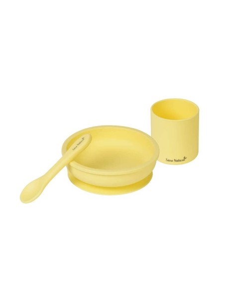 Saro Set de Alimentación Silicona Party Amarillo
