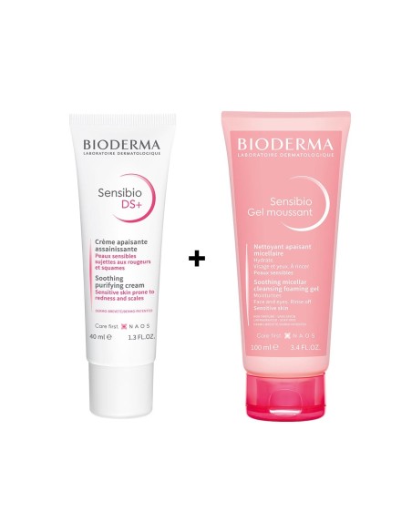 Bioderma Pack Sensibio DS Crème 40ml y Sensibio Gel Moussant 100ml
