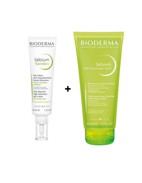 Bioderma Pack Sébium Kerato 30ml y Sébium Gel Moussant Actif 200ml